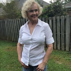 White button down, ann Taylor